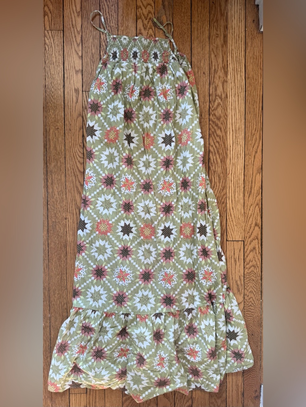 Target Universal Thread Olive Green Printed Maxi Dress - Size Small